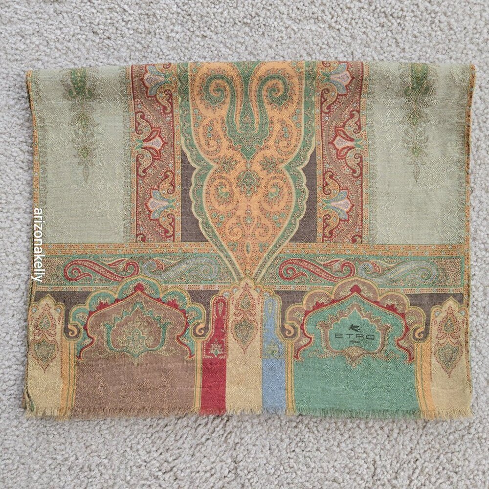 Etro Wool & Silk Scarf - Picture 14 of 16